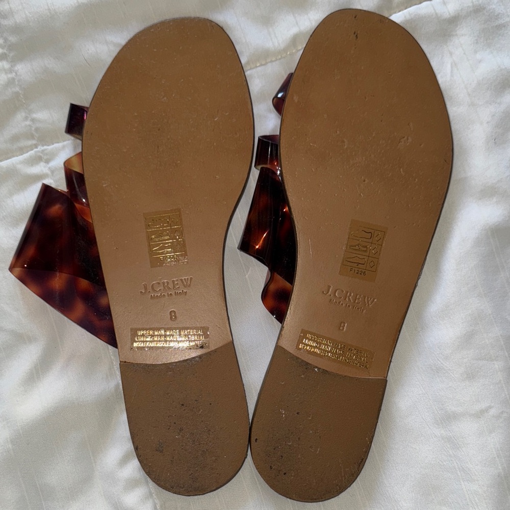 J.Crew Tortoise Shell Slide Sandals - Picture 2 of 2